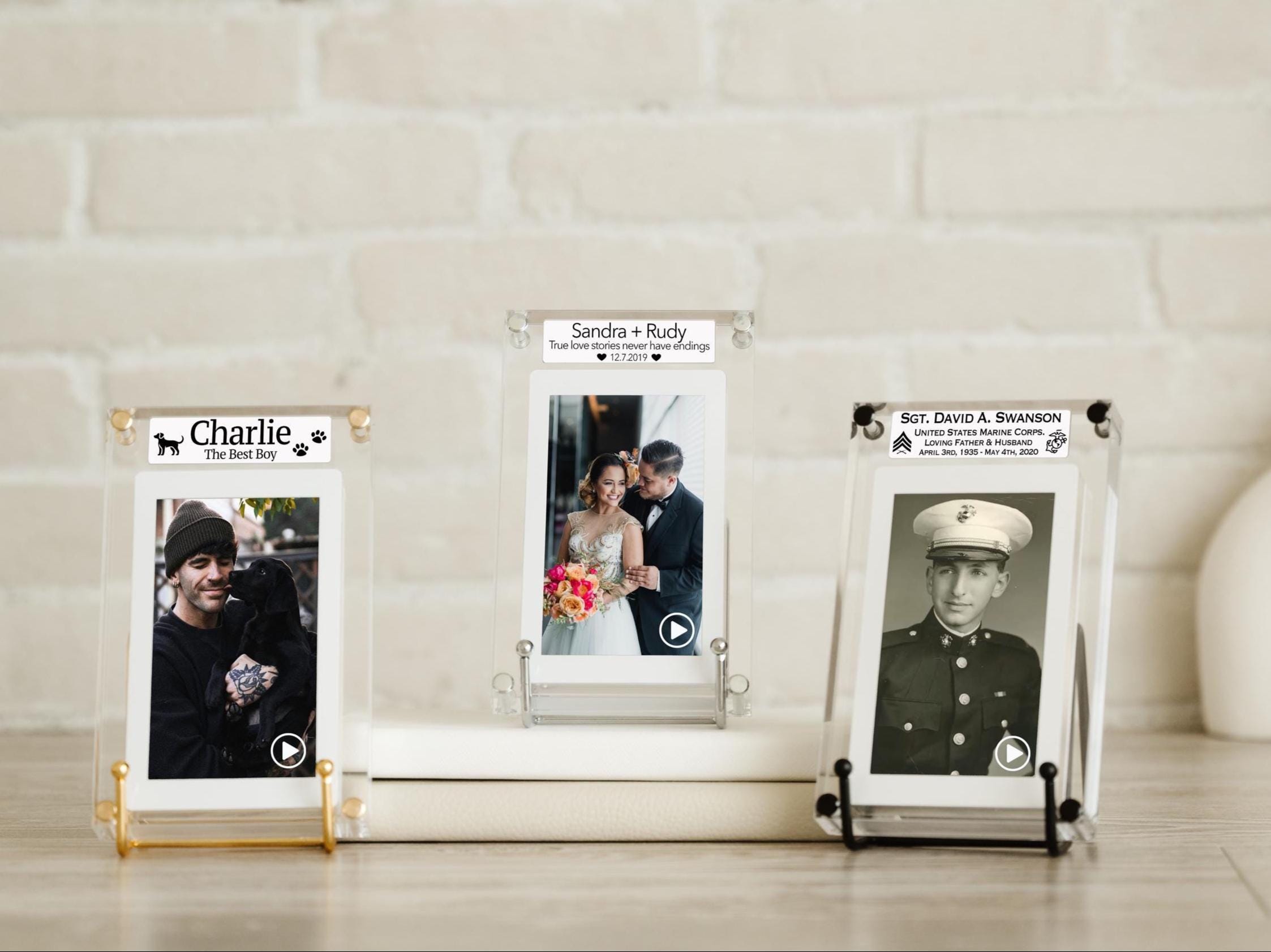 Personalized Digital Video Frame with Audio: Custom Engraved Gift