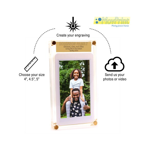Custom Engraved Moving Picture Frames With Audio 4 Etsy