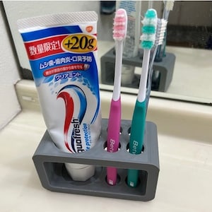 Zahnbürsten- und Zahnpastahalter | Behälter Würfel | Oral b| Zahnpasta | Badezimmer | Halter | Ständer
