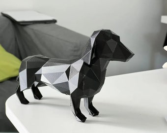 Perro salchicha de baja poligonización