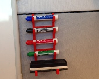 Dry Eraser Pen Holder, stand, holder, docking,pens, markers,eraser,4 pens,wall mounted, white board