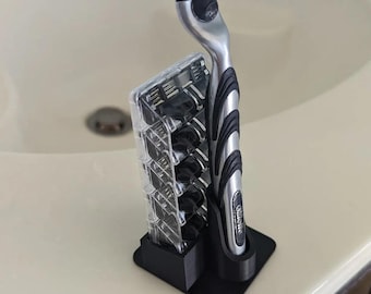 Holder for gillette razor and blades