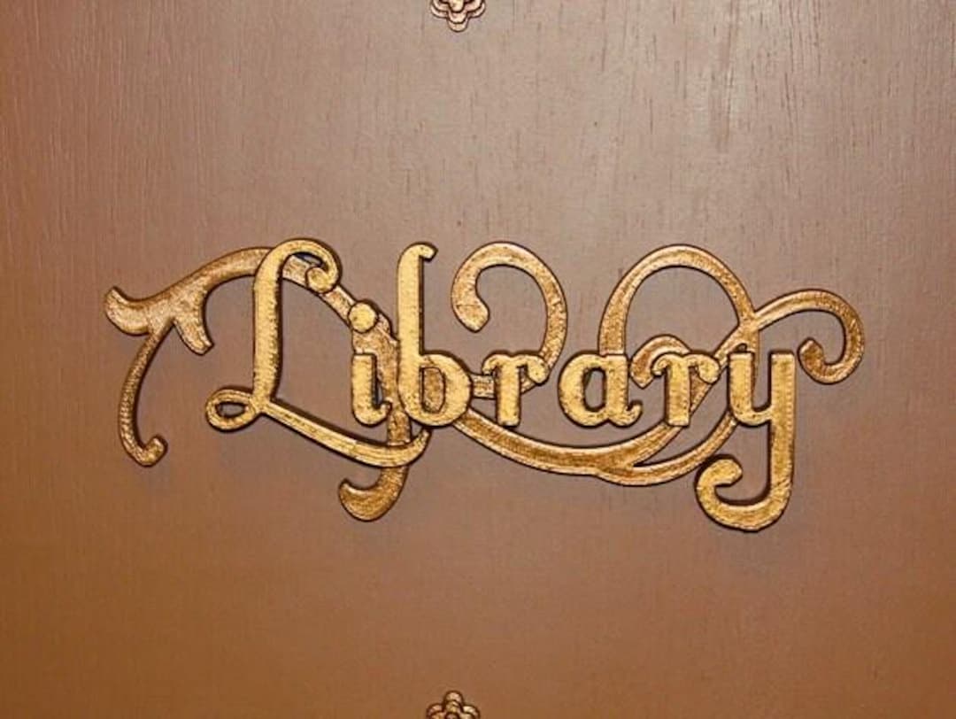 Libbing Sign Library Sign - Etsy