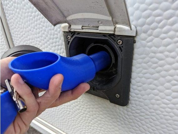 Caravan water hopper | funnel tube