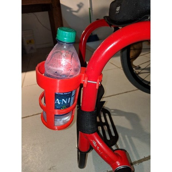 Wheelchair Cupholder - Works with Bottles