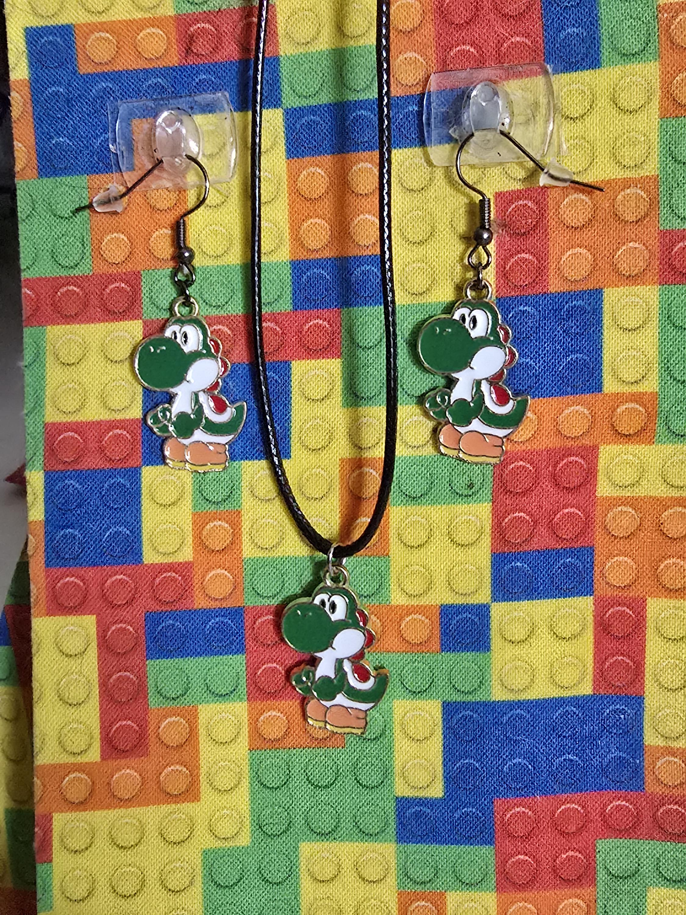 thumbnail image 2 of Yoshi Egg Earrings | Stainless Steel Game Character Jewelry | Nintendo Fan Gift 2 of 9