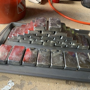 99.9% Pure Tin Bars, Hand Poured One Pound Ingots