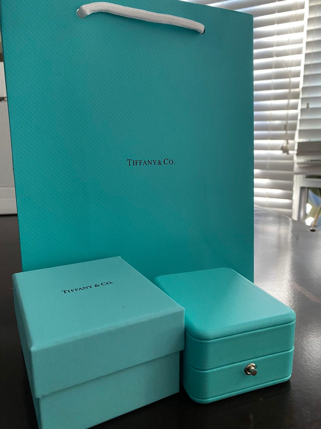 Tiffany& Co. Bule Pendant Box With Outer Box Etsy