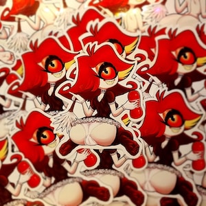 Adesivo di plastica / Niffty Hazbin Hotel / Artista High-Bear / Contenuto per adulti