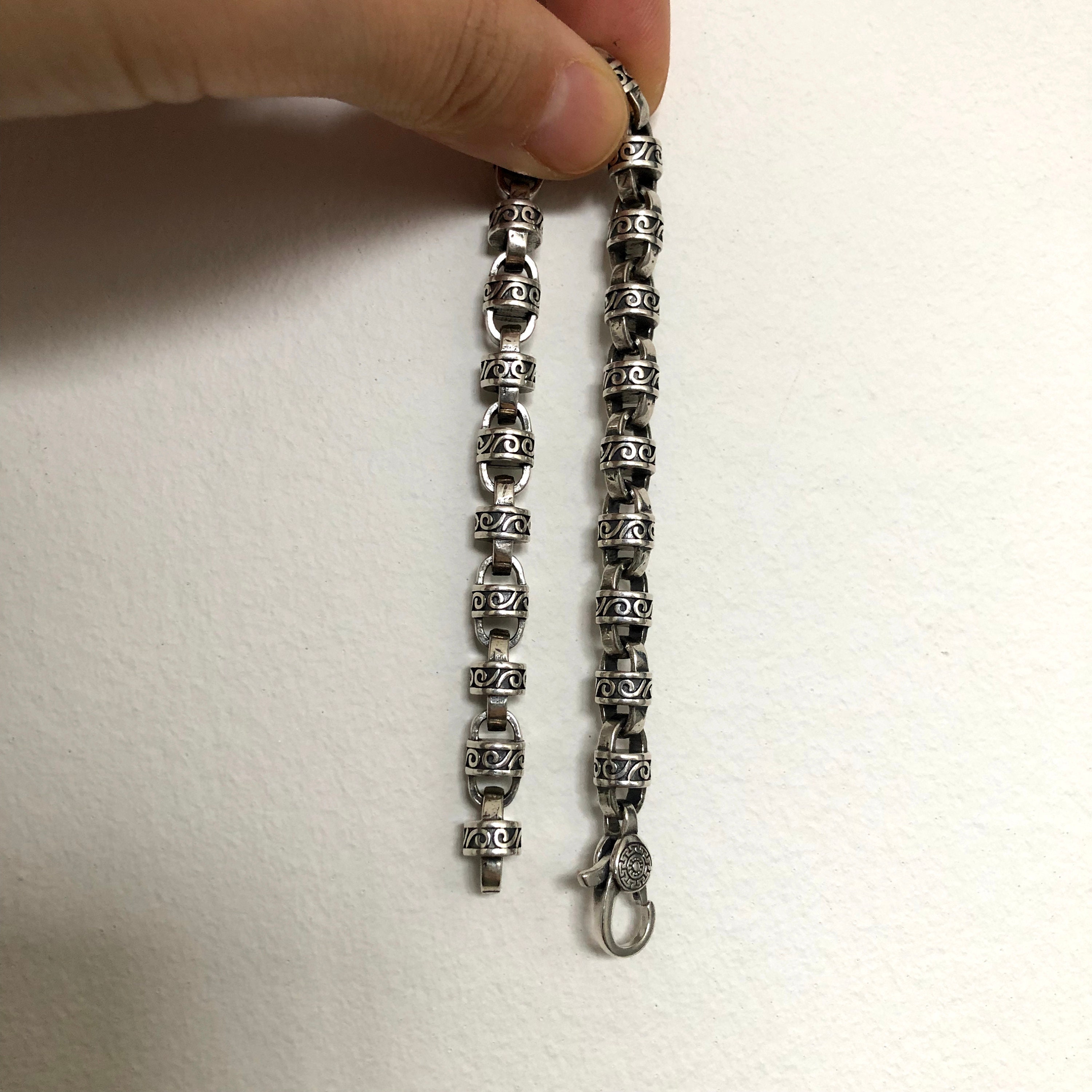 Amazon.com: Solid 925 Sterling Silver Chunky Chain Bracelet