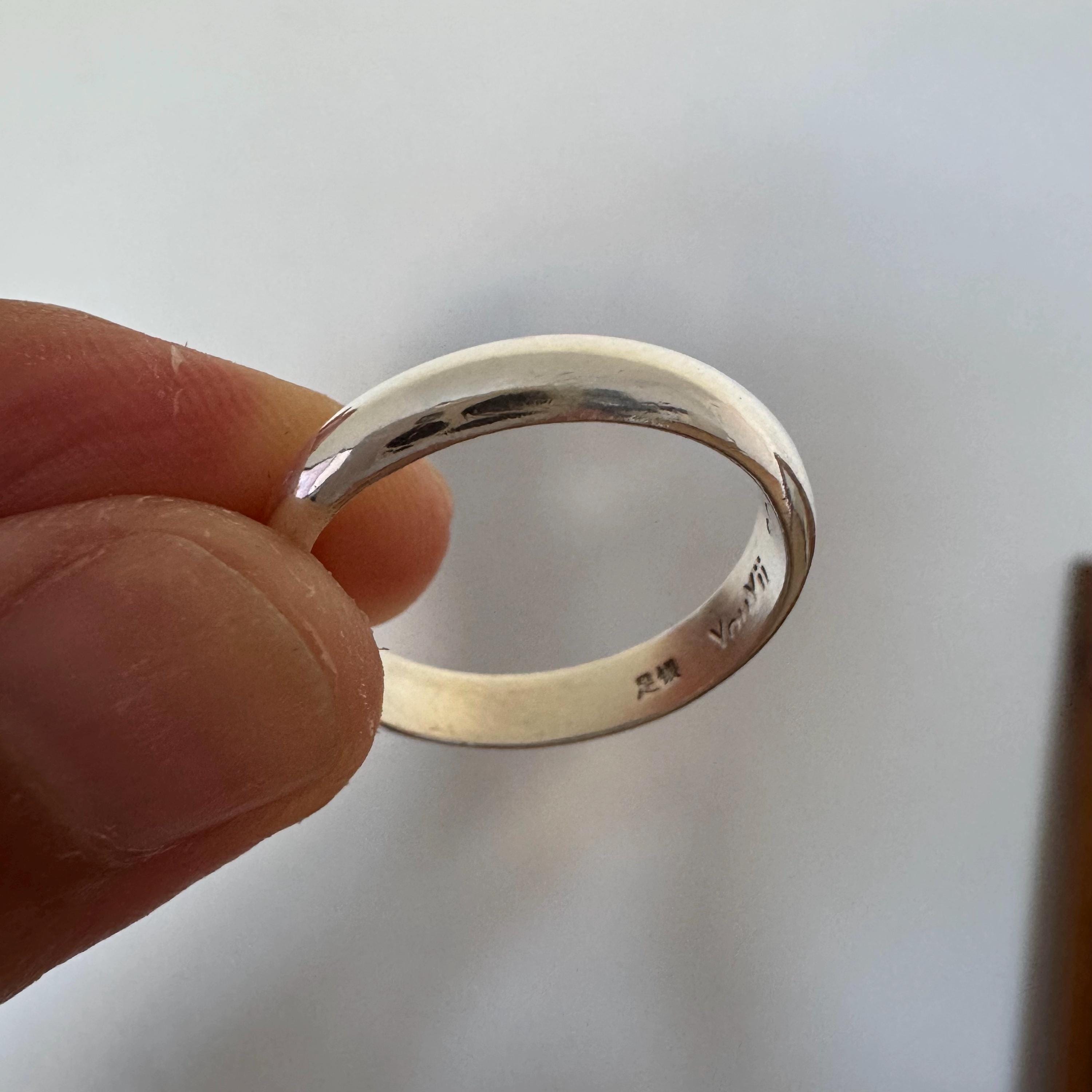 S999 Handmade Solid 999 Pure Silver Band Ring | 4mm Wide 