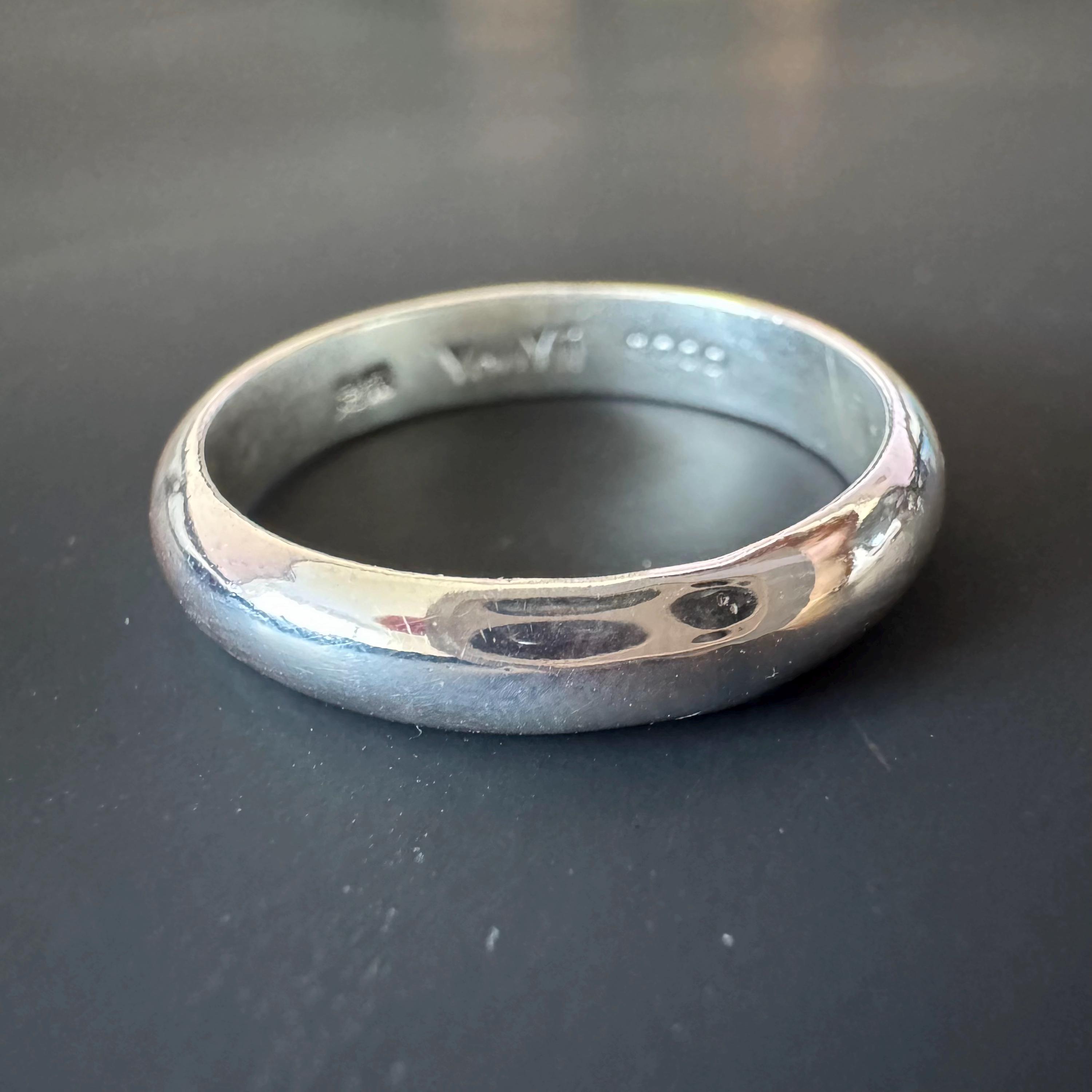 S999 Handmade Solid 999 Pure Silver Band Ring | 4mm Wide 