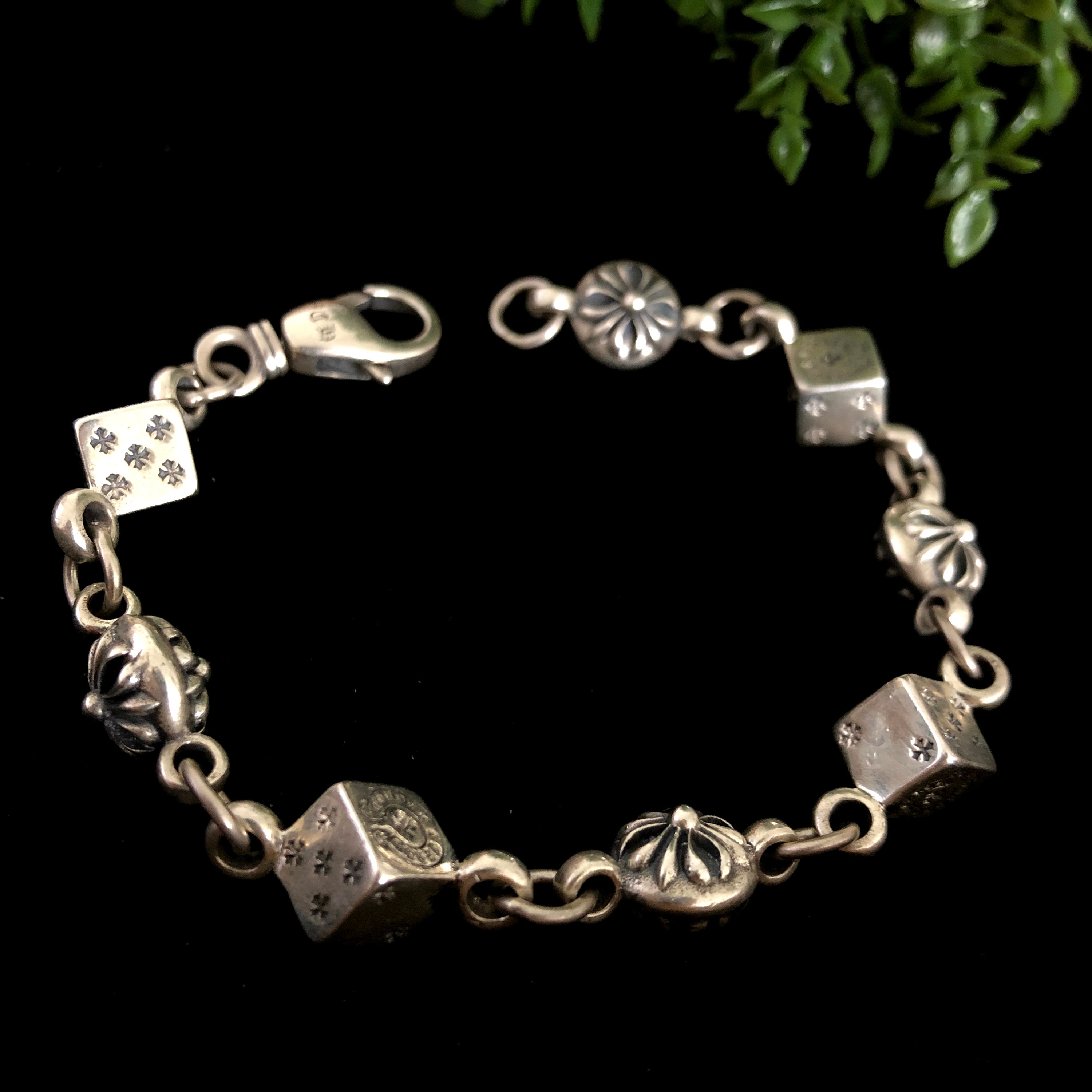 Men Chrome Hearts Dice Bracelet - Etsy Men Chrome Hearts Dice Bracelet - Etsy