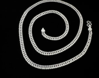 7.5” 5mm, Vintage USA Fine Silver 999 Handmade Rope Chain