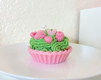 Fresh Color Ice Cream Heart Matcha Cream Tart Candle Fruit Pie Candle Dessert Candle Food Candle Home Decor Scented Candle