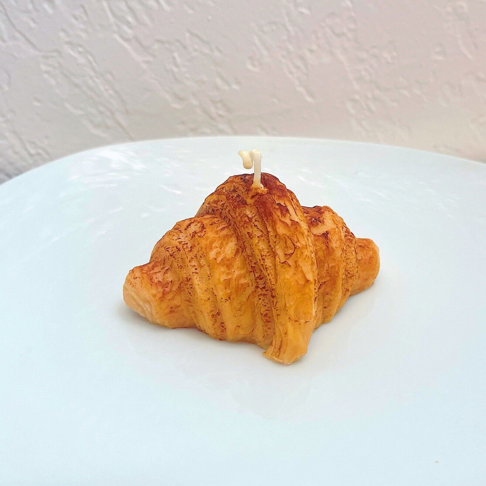 Handmade Scented Croissant Candle Soy Wax Beeswax Candle Etsy