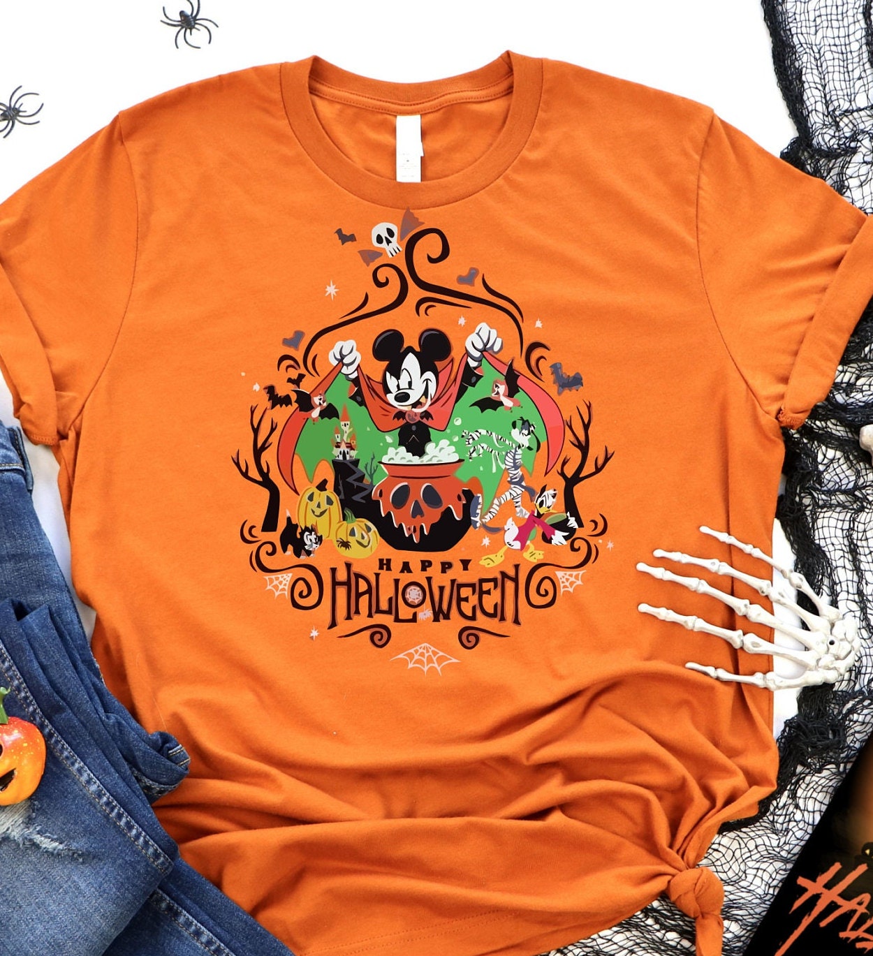 Disney Hallowen Shirts Disney Characters Family Matching Etsy Canada