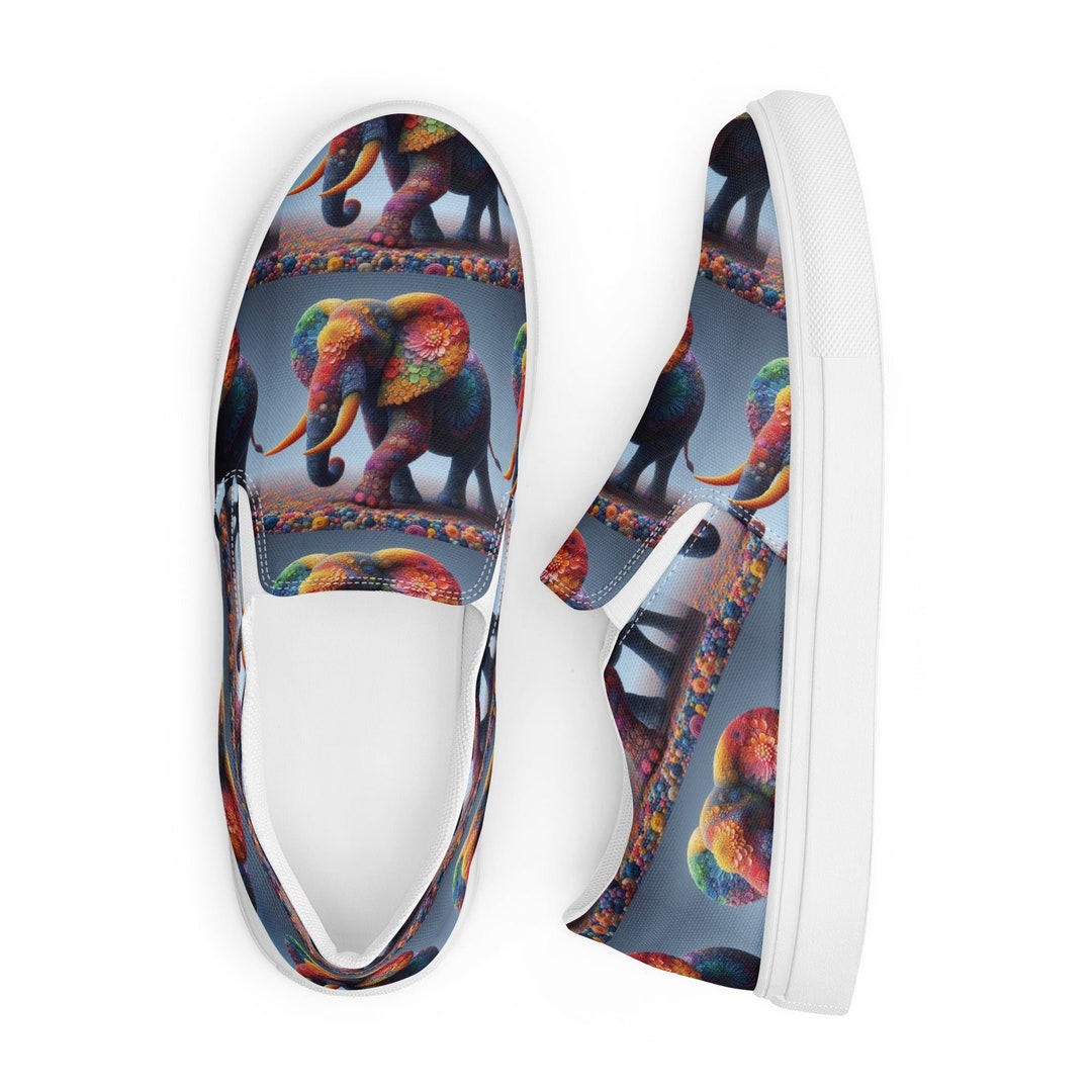 Floral Orange Tribe - Women’s slip-on canvas shoes main image 1