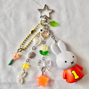 Japan Miffy Rabbit Macaron Keychain Squishy Soft Stress Relief Toy Kawaii  Rare