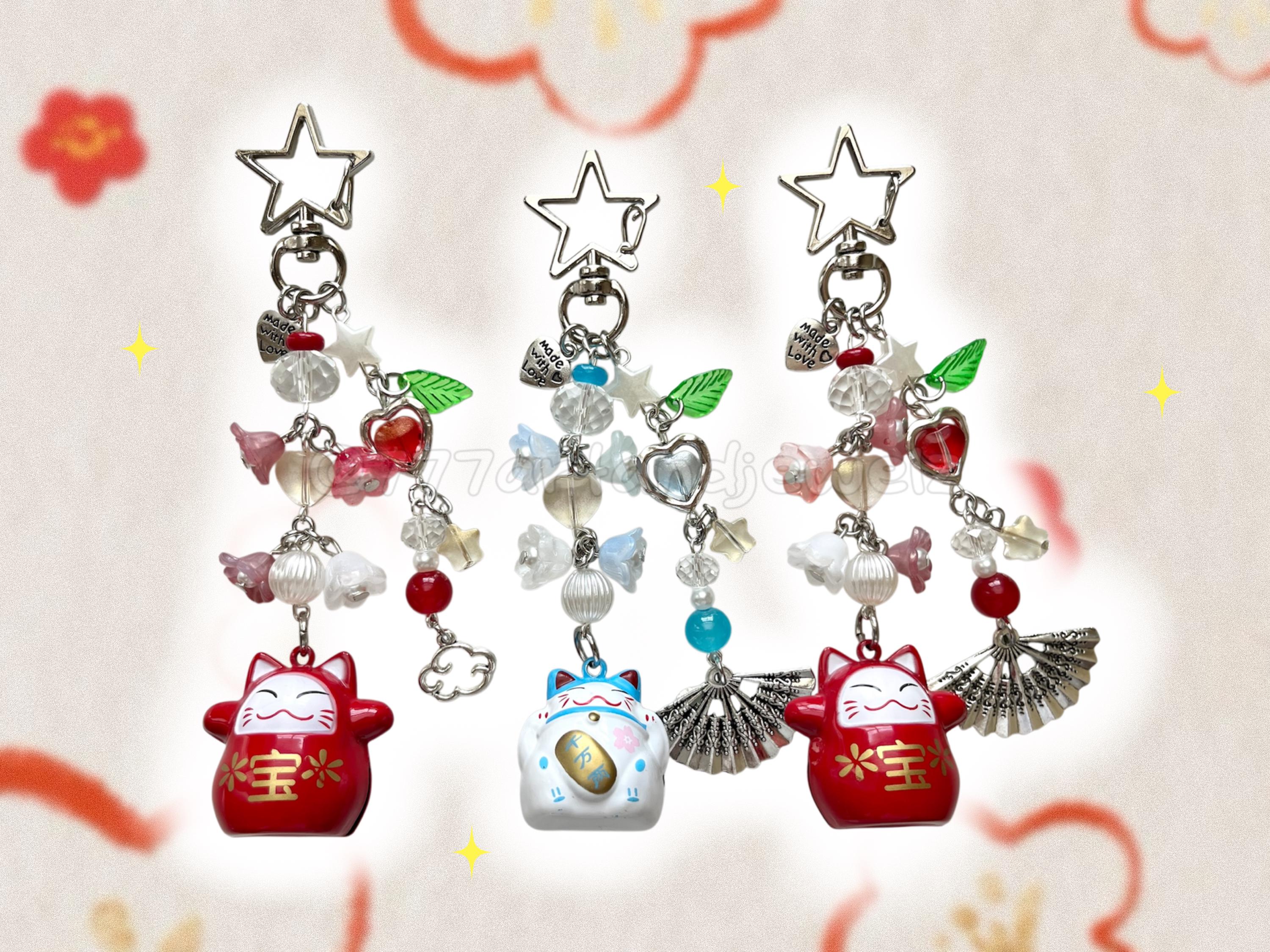 Japanese Cat Charm - Etsy