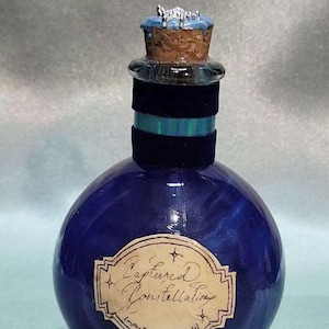 Captured Constellations – Custom Fantasy Potion Bottle | Collectible Glass, Dungeons & Dragons Prop, Cosplay Accessory, Gothic Apothecary