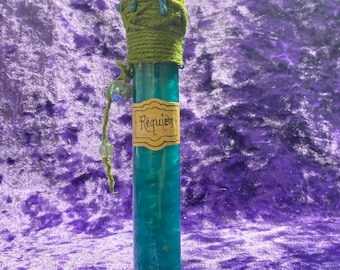 Requiem—Custom Fantasy Potion Bottle | Collectible Glass, DnD Prop, Cosplay Accessory, Gothic Apothecary