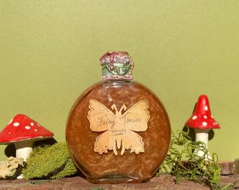 Fairy Tonic—Enchanted Fantasy Potion Bottle | Faerie Collectible, DnD Prop, Cosplay Accessory, Glass Apothecary Decor