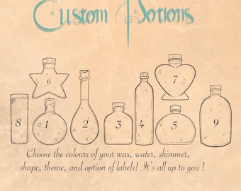 Custom Potion—Personalized Fantasy Potion Bottle | Collectible Glass, Dungeons & Dragons Prop, Cosplay Accessory, Gothic Apothecary Decor
