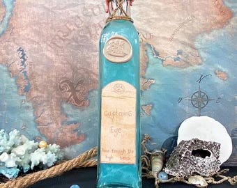 Captain’s Eye Potion Bottle—Steampunk Fantasy Collectible Glass, D&D Prop, Cosplay Accessory