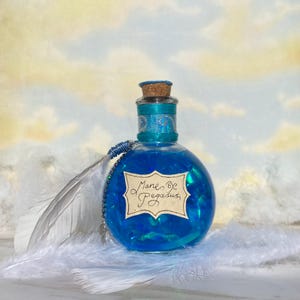 Mane of Pegasus—Custom Fantasy Potion Bottle | Collectible Glass, Dungeons & Dragons Prop, Cosplay Accessory, Steampunk Gothic Apothecary