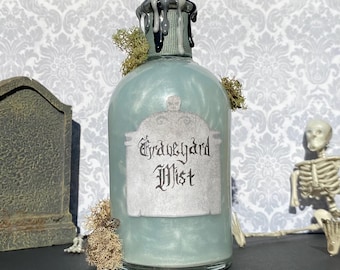 Graveyard Mist—Gothic Fantasy Potion Bottle | Haunted Collectible, DnD Prop, Cosplay Accessory, Dark Apothecary Decor