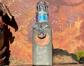 Dragon’s Shift—Fantasy Potion Bottle | Dragonfire Collectible, DnD Prop, Cosplay Accessory, Glass Apothecary Decor