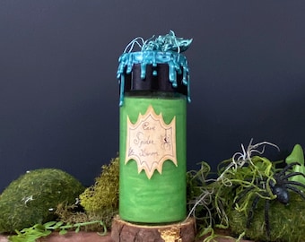 Venin d'araignée des cavernes – Flacon de potion fantastique aux couleurs changeantes | Objet de collection interactif, accessoire du D&D, accessoire de cosplay, décoration gothique