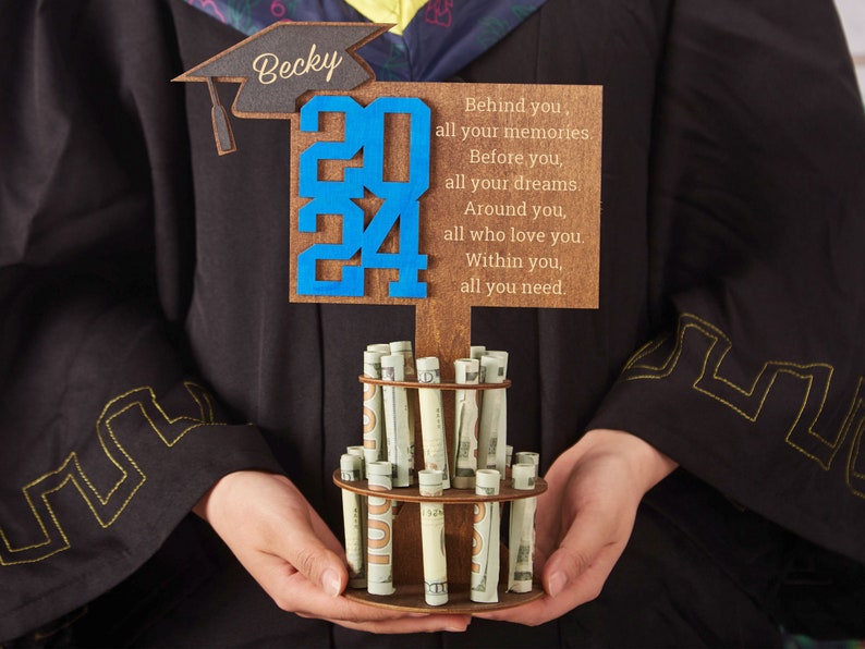 Graduation Gift Money Holder 2024,Graduation Cap Gift Money Holder,Personalized Money Holder,Graduation Party Gifts,Custom Graduation Gifts image 1