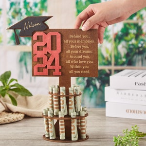 Graduation Gift Money Holder 2024,Graduation Cap Gift Money Holder,Personalized Money Holder,Graduation Party Gifts,Custom Graduation Gifts image 4