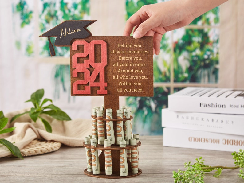 Graduation Gift Money Holder 2024,Graduation Cap Gift Money Holder,Personalized Money Holder,Graduation Party Gifts,Custom Graduation Gifts image 4