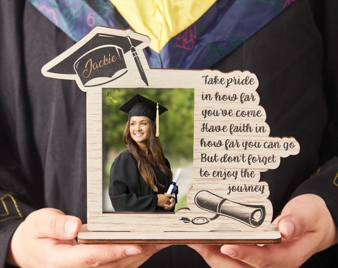2024 Graduation Personalized Photo Frame Gift with Custom message,Highschool Gifts for Her,Graduation Gifts for Him,Graduation Photo Sign