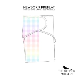 Newborn Pre-flat Mockup - photoshop & Canva files included