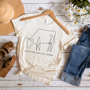 Support Your Local Cattle Rancher Tee | Support Local | Cattle Rancher Tee | Agriculture Tee | Farming Shirt | Women in Ag | Support Ag