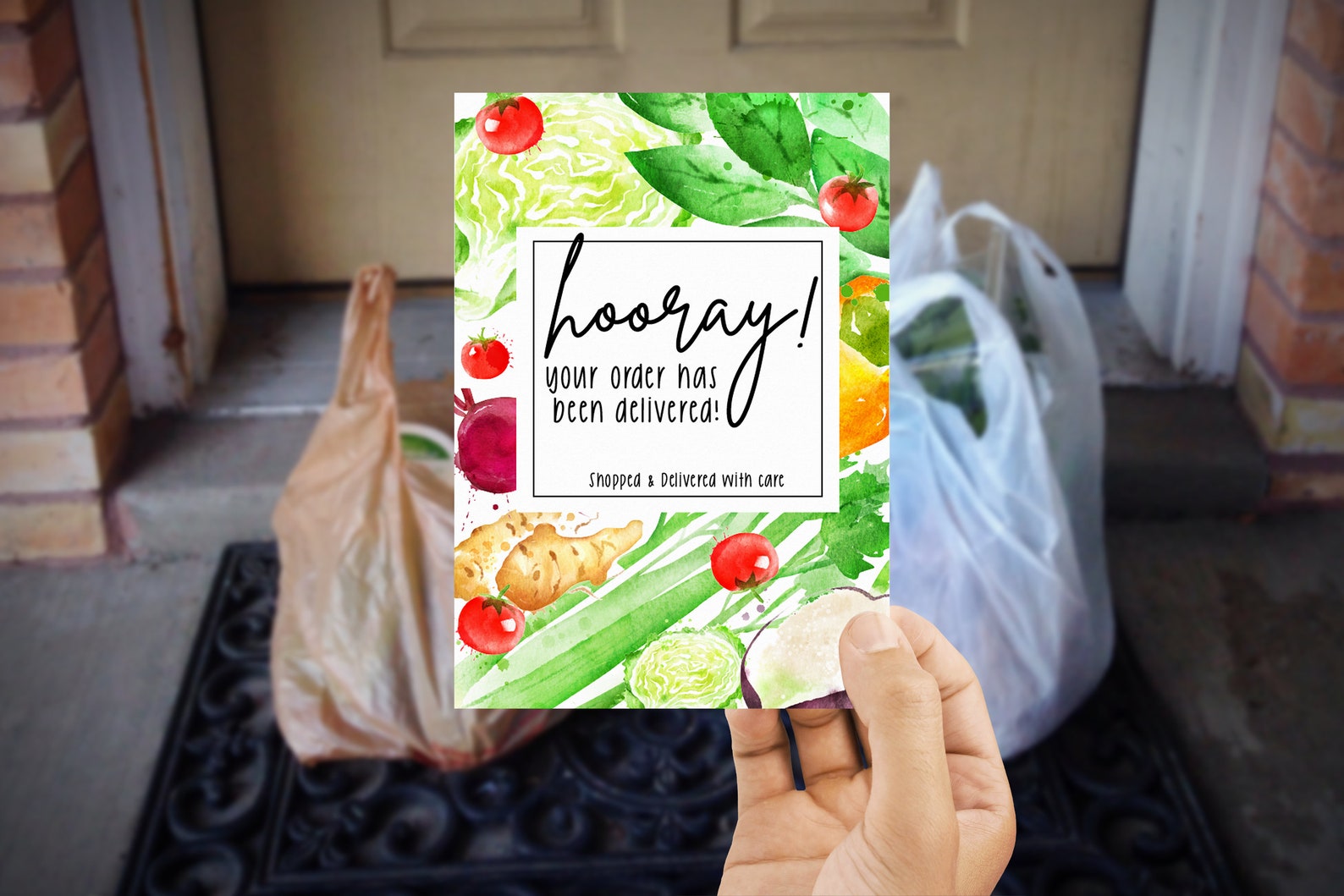 Delivery Driver Thank You Card Thank You Card Grocery Shopper Delivery