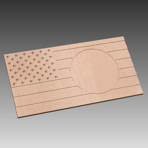 American Flag Circular Insert Blank SVG