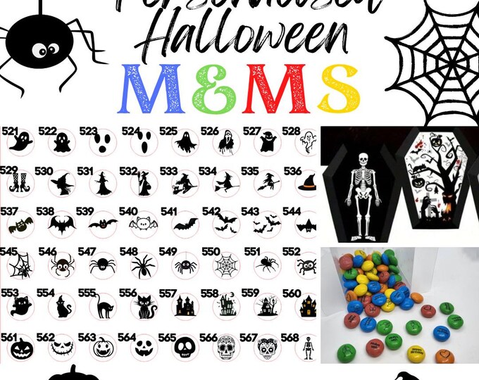 Halloween Coffin Personalised Chocolate M&Ms Printed with edible ink your choice of text, images, photo Perfect Halloween Gift 31st October