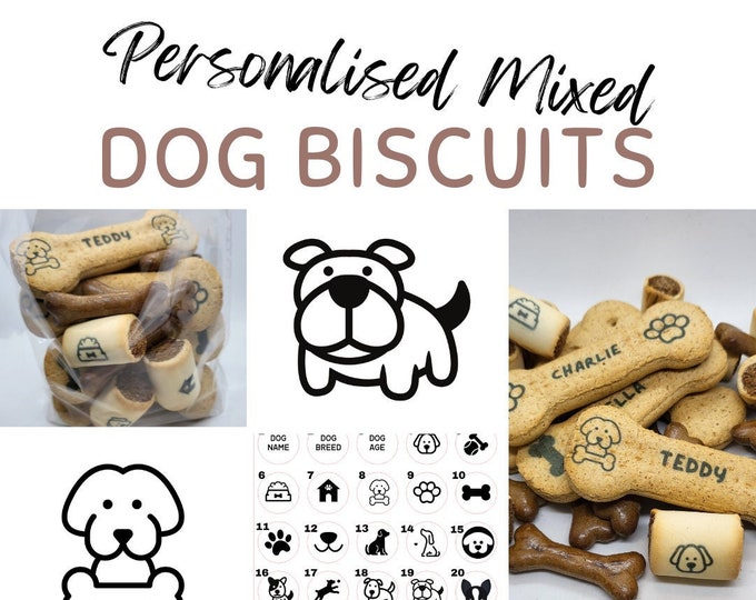 Dog Biscuits - personalised with your choice of image and text - Perfect Dog Gift, Dog Birthday, Gotcha Anniversary, Puppy Gift