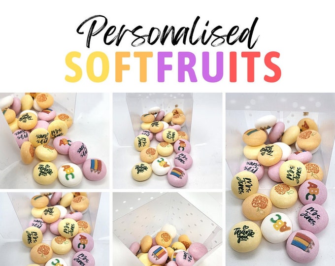 Trebor Softfruits - Personalised Fruit Sweets with edible ink, your choice of image, photo or text - Perfect Birthday, Anniversary, New Job