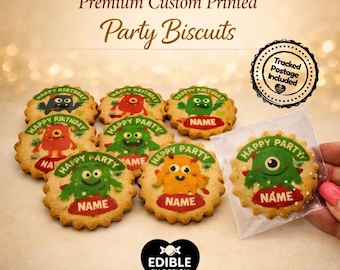 Personalised Printed All Butter Party Biscuits Individually Wrapped