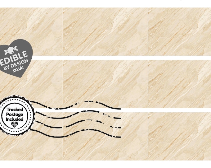 Marble Stone Ribbon Border Edging for Cake: Edible Decoration on Icing