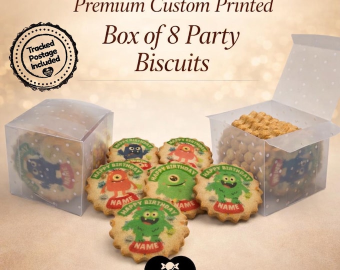 Box of 8 Personalised All Butter Party Biscuits