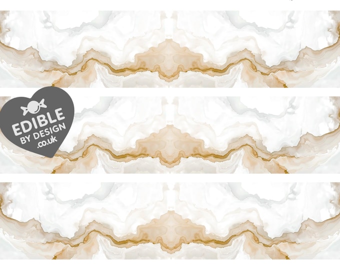 Marble Stone Ribbon Border Edging for Cake: Edible Decoration on Icing