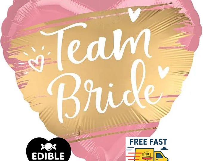 Team Bride Heart Foil Balloon - 18" inflated - Balloon for Helium or Air by Anagram