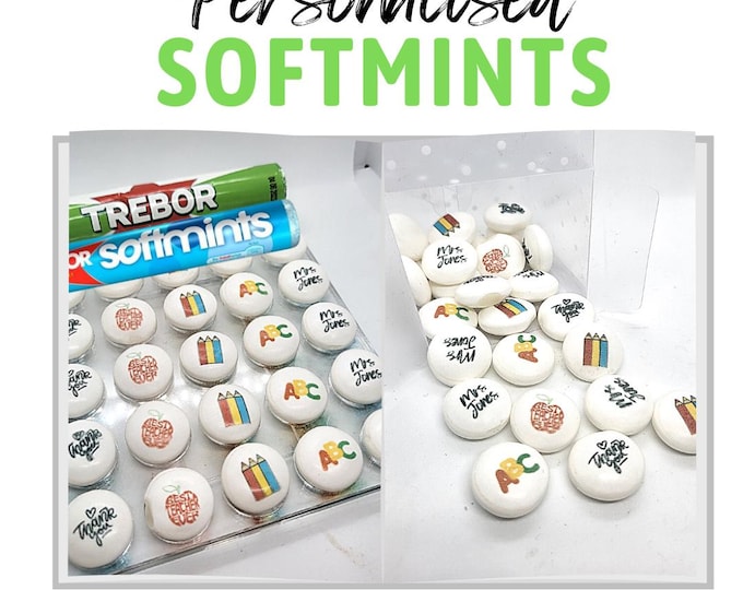 Trebor Softmints - personalised mints with your choice of image, logo, photo and text - Perfect Birthday, Anniversary, New Job, leaving gift